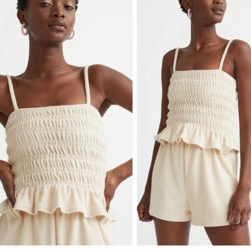H&M Cream Ruched Blouse - Picture 5 of 10
